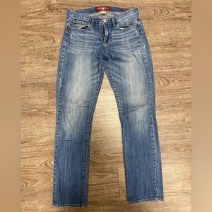 Lucky Brand Sofia Straight Jeans 6 28 Long Medium Wash Stretch Low Rise y2K